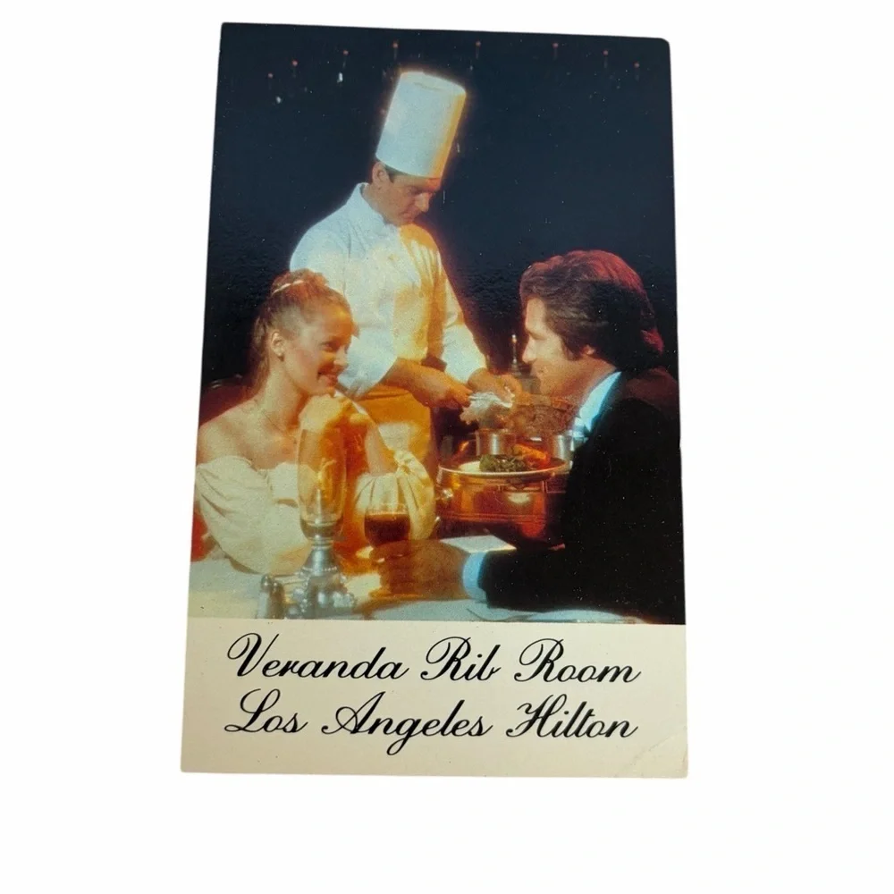 Veranda Rib Room Los Angeles Hilton postcards